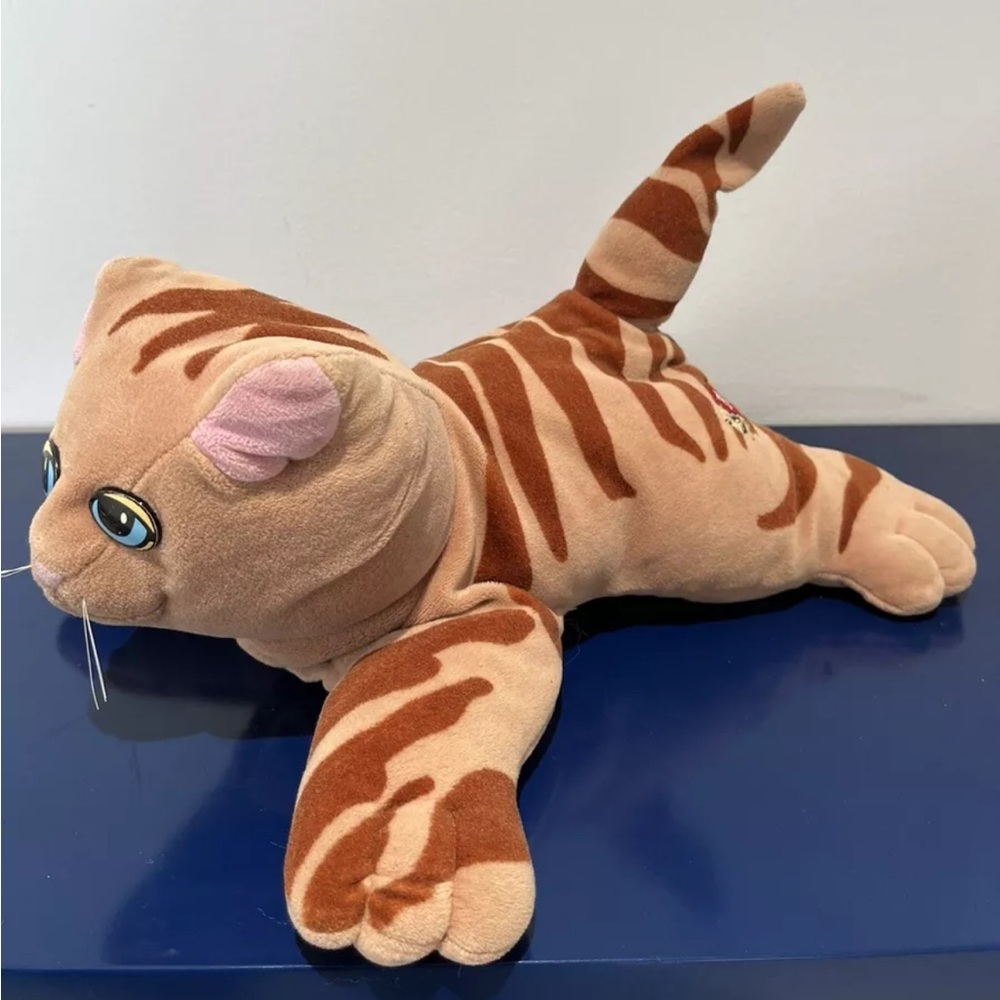 Tonka Pound Puppies Tiger Stripe Tabby Cat 1985 Stuffed Animal Plush Vintage 80s